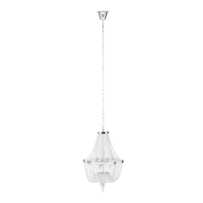 Lerci Round 6 Crystal Shades Ceiling Pendant Light In Chrome