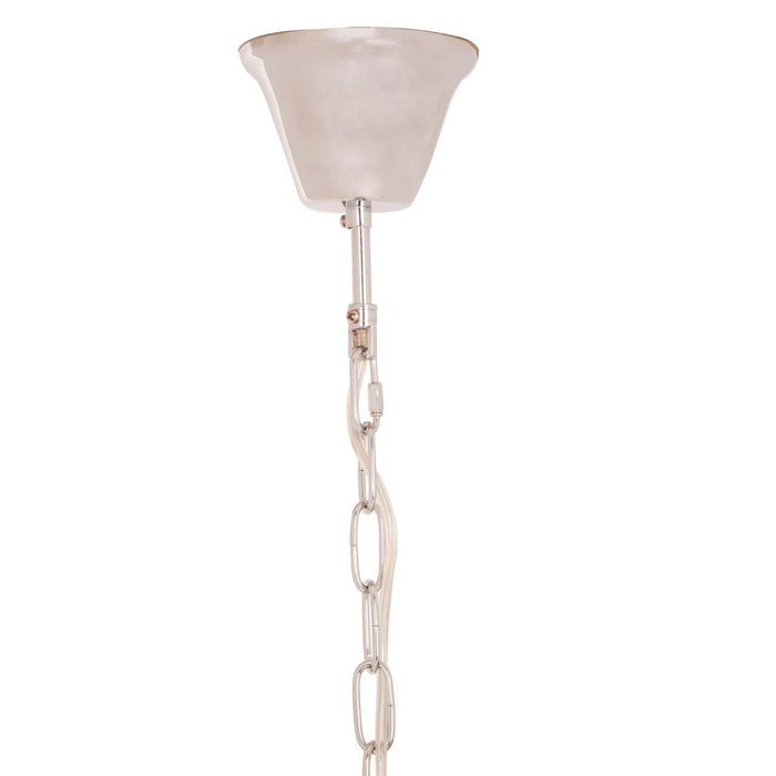Lerci Round 6 Crystal Shades Ceiling Pendant Light In Chrome