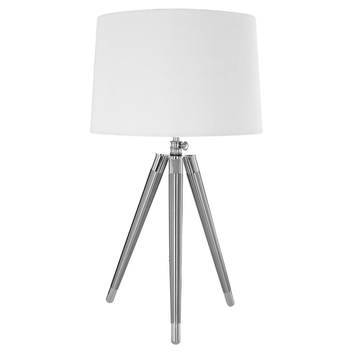 Unesta Cream Fabric Shade Table Lamp With Chrome Tripod Base