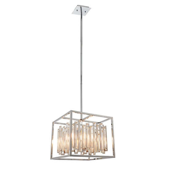 Acadia 4 Lights Clear Crystal Details Ceiling Pendant Light