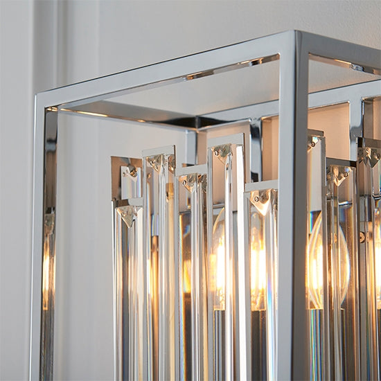 Acadia Clear Crystal Details Wall Light In Chrome