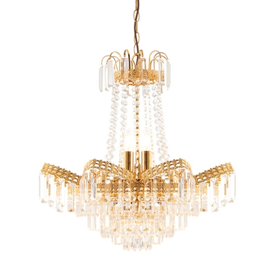 Adagio 9 Lights Clear Faceted Glass Ceiling Pendant Light