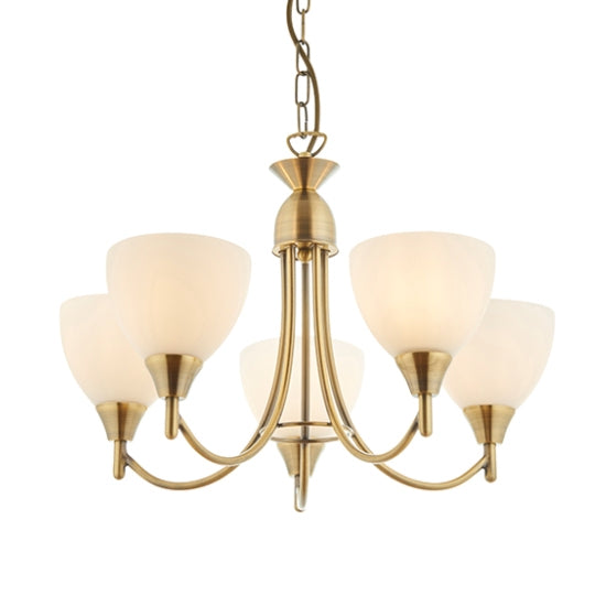 Alton 5 Lights Ceiling Pendant Light Antique Brass
