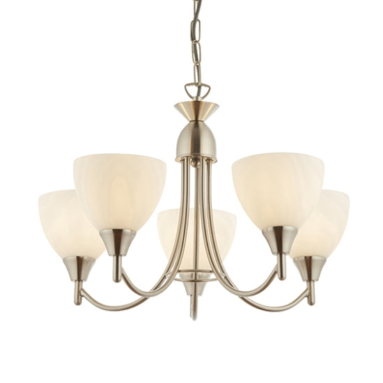 Alton 5 Lights Ceiling Pendant Light Satin Chrome