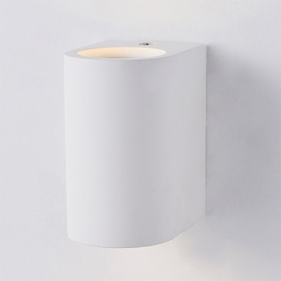 Anders 2 LED Lights Wall Light In Smooth White Plaster