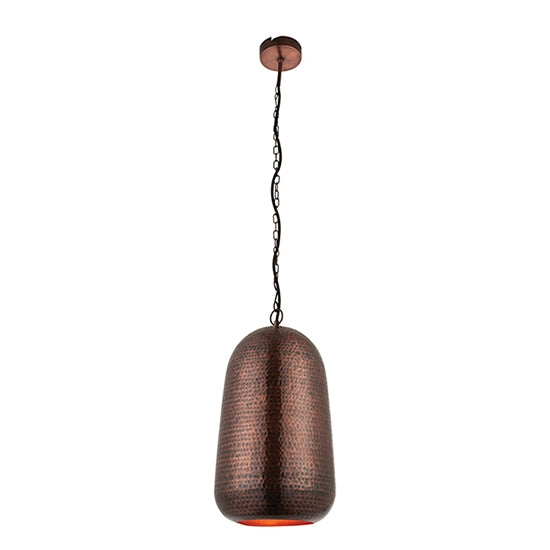 Arbutus Ceiling Pendant Light In Matt Antique Copper
