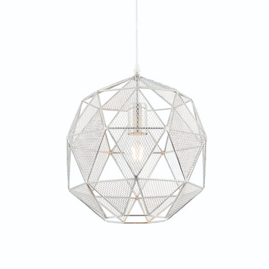 Armour Ceiling Pendant Light Chrome