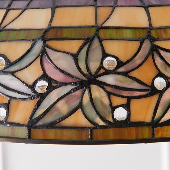 Ashtead Large Tiffany Glass 3 Lights Ceiling Pendant Light In Dark Bronze
