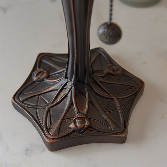 Ashton Small Tiffany Glass Table Lamp In Dark Bronze