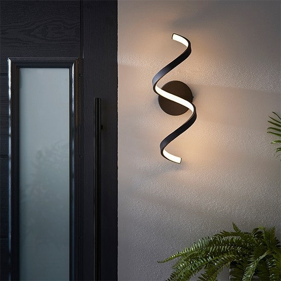 Astral LED Wall Light In Textured Black