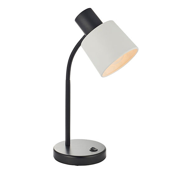 Ben USB Task Table Lamp In Matt Black And White