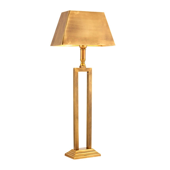 Bexton Table Lamp In Solid Brass