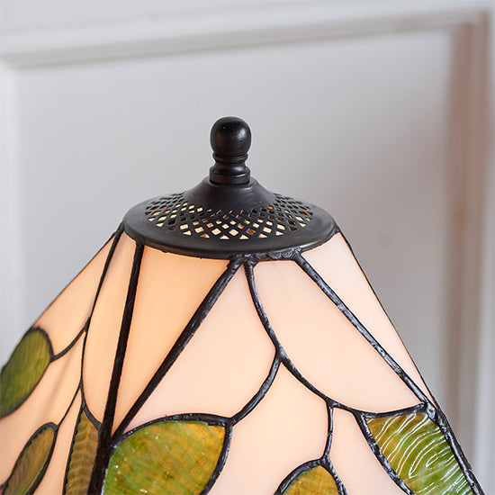 Botanica Medium Tiffany Glass Table Lamp In Dark Bronze
