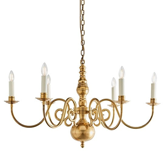 Chamberlain 6 Lights Pendant Light In Solid Brass