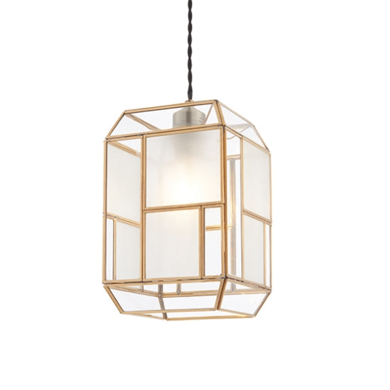 Chatsworth Clear And Frosted Glass Panels Ceiling Pendant Light