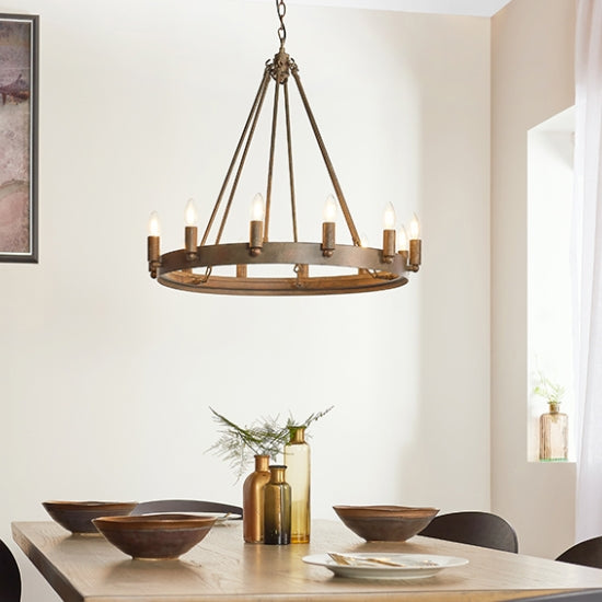 Chevalier 12 Lights Ceiling Pendant Light In Aged Metal Paint