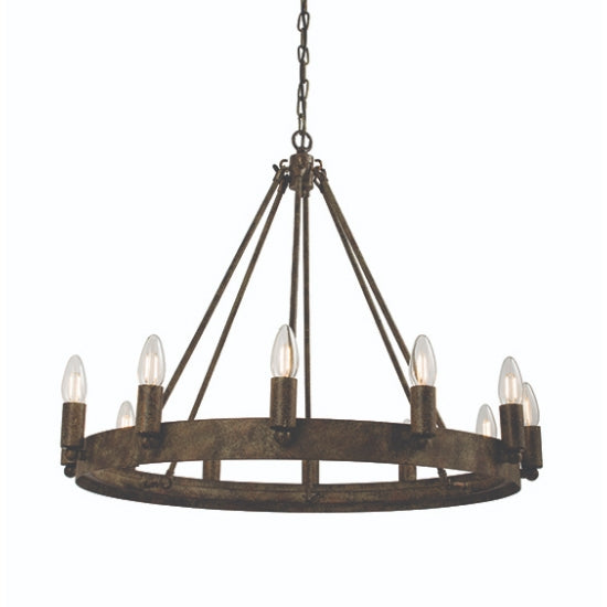 Chevalier 12 Lights Ceiling Pendant Light Aged Metal Paint