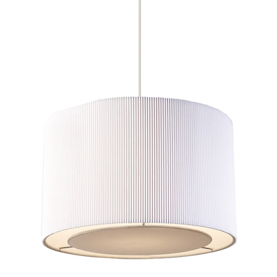 Colette Fabric Large Ceiling Pendant Light Chrome
