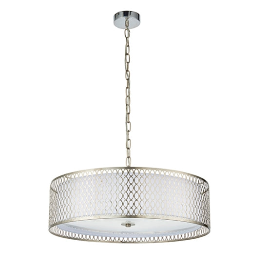 Cordero 3 Lights Frosted Glass Ceiling Pendant Light Satin Nickel