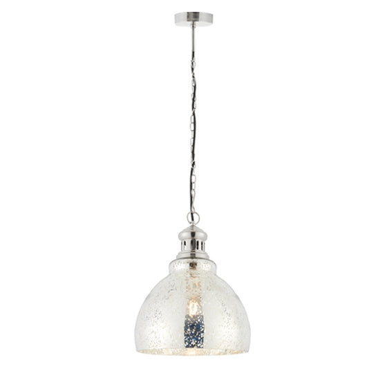 Darna Mercury Glass Ceiling Pendant Light Bright Nickel