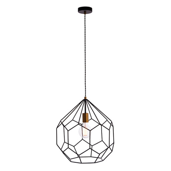 Deco Ceiling Pendant Light Matt Satin Gold Effect