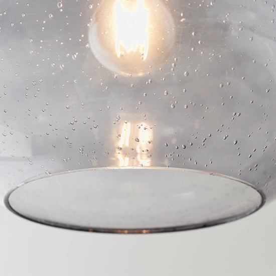 Dimitri Glass With Bubbles Ceiling Pendant Light In Grey