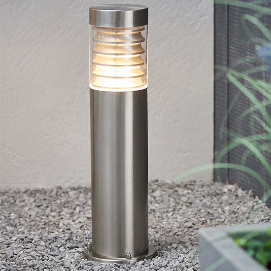 Eaves Outdoor Post In Brushed Stainless Steel