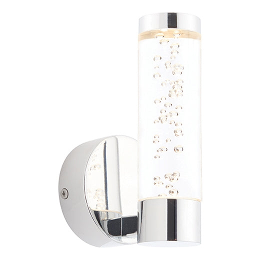 Essence Clear Bubble Acrylic Shade Wall Light In Chrome