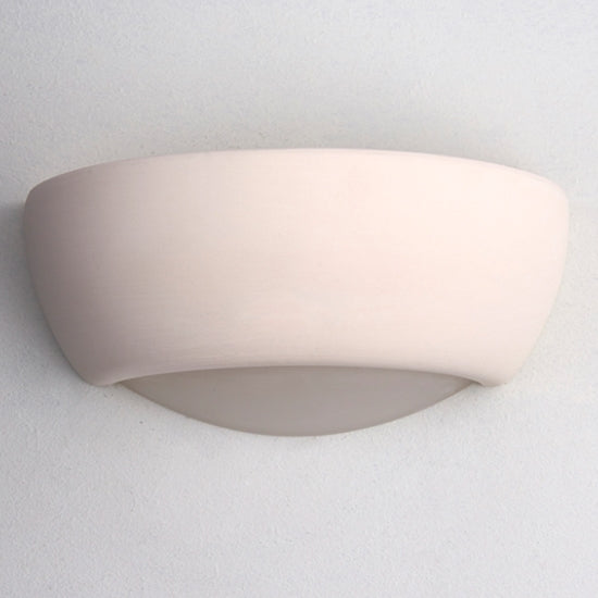 Eton LED Wall Light In Unglazed Ceramic