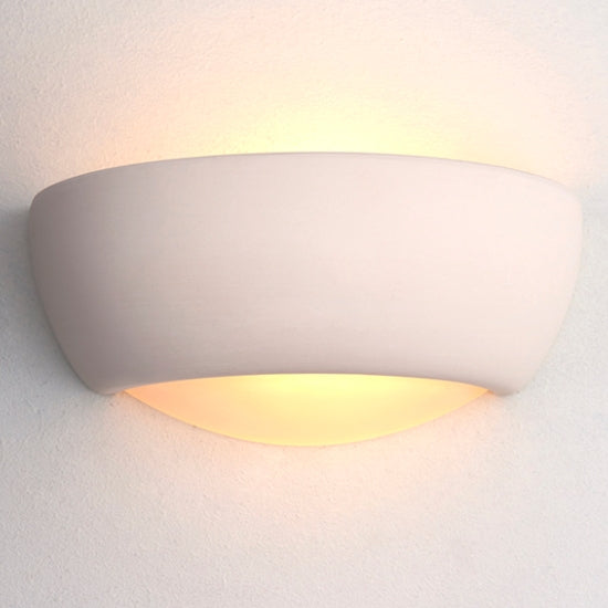 Eton LED Wall Light In Unglazed Ceramic