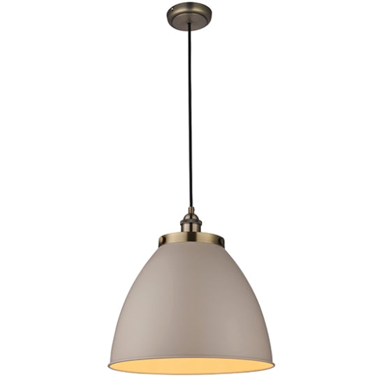 Franklin Large Shade Ceiling Pendant Light Antique Brass