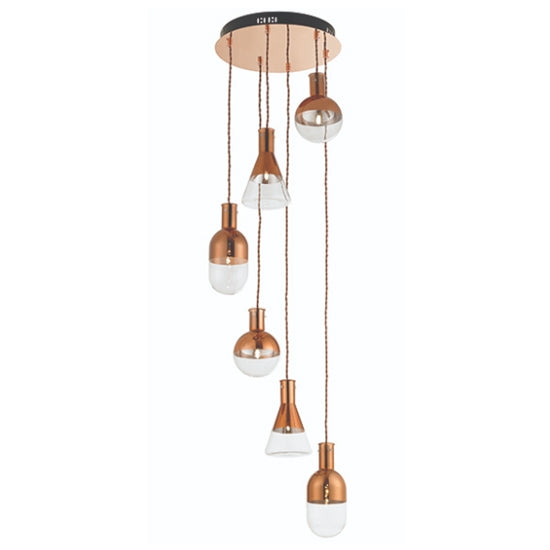Giamatti 6 Lights Glass Shade Ceiling Pendant Light