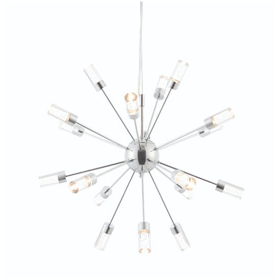Glacier 18 Lights Clear Bubble Acrylic Ceiling Pendant Light Chrome