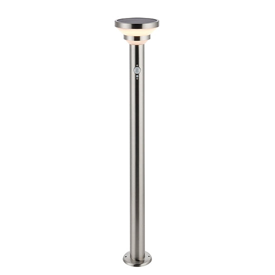 Halton Outdoor Bollard Post In Brushed Stainless Steel With White Pc Diffuser
