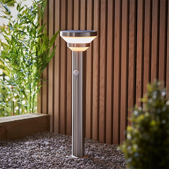 Halton Outdoor Post In Brushed Stainless Steel With White Pc Diffuser