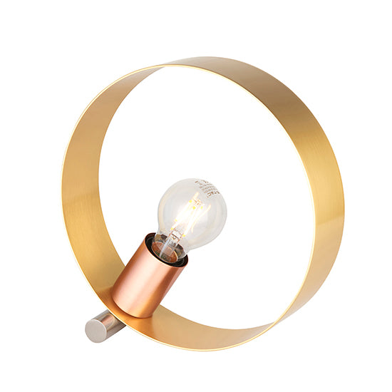 Hoop Table Lamp In Brushed Brass