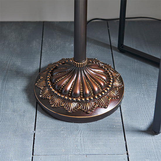 Hutchinson Tiffany Glass Floor Lamp In Dark Bronze