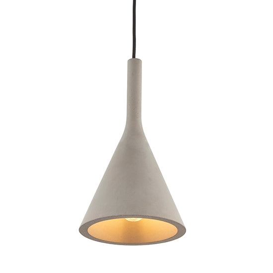 Jakob Ceiling Pendant Light In Smooth Grey Plaster