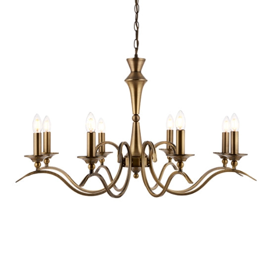 Kora 8 Lights Ceiling Pendant Light Antique Brass