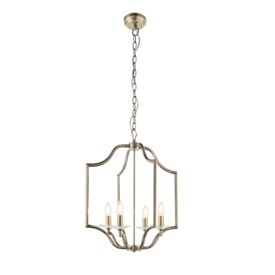 Lainey 4 Lights Ceiling Pendant Light Antique Brass
