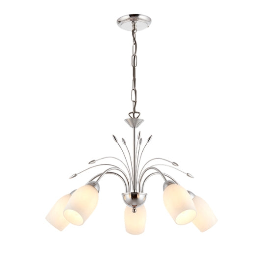 Meadow 5 Lights Glass Ceiling Pendant Light Chrome