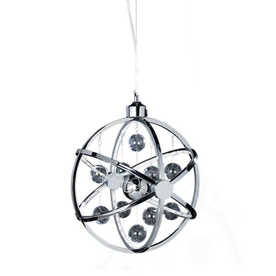Muni 390mm Clear Glass Ceiling Pendant Light Polished Chrome