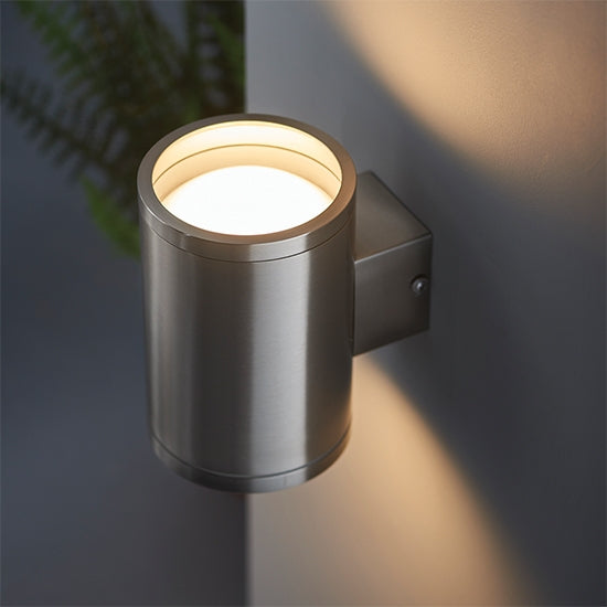 Nio 2 LED Lights Wall Light In Brushed Stainless Steel