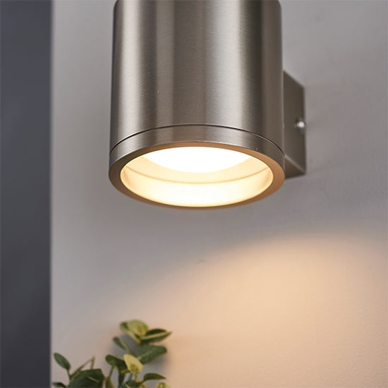 Nio LED Lights Wall Light In Brushed Stainless Steel