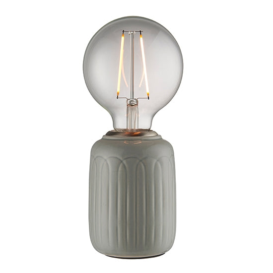 Olivia Table Lamp In Gloss Thyme Glaze And Satin Nickel