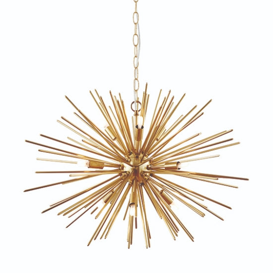 Orta 9 Lights Ceiling Pendant Light Satin Brass