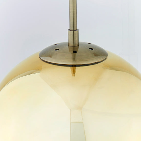 Paloma Clear Ribbed Glass Ceiling Pendant Light In Polished Gold