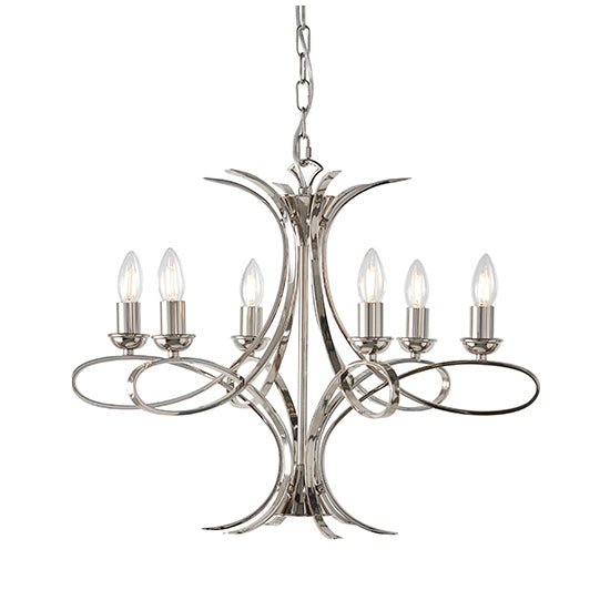 Penn 6 Candle Lamps Ceiling Pendant Light In Polished Nickel