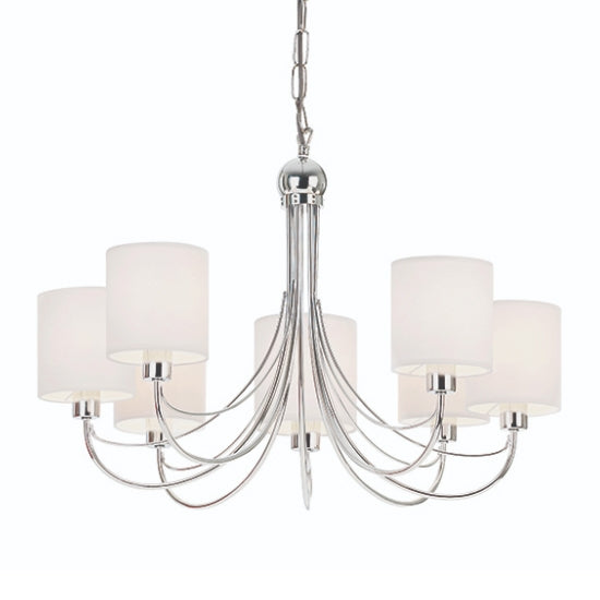 Phantom 7 Lights fabric Ceiling Pendant Light Chrome