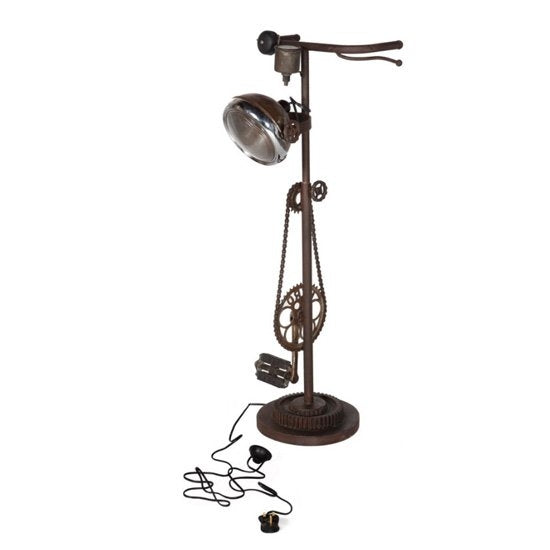 Preon Cycle Chain Stand Floor Lamp In Black